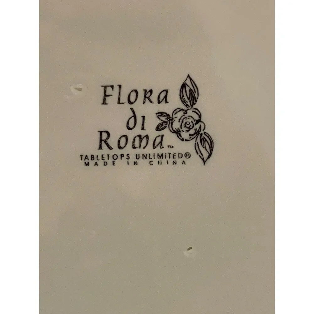 Vintage Flora Di Roma Rosa Tabletops Unlimited Dessert Plate